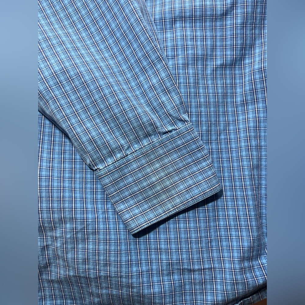 Ariat Pro Series Shirt Mens Small Blue Plaid Long Sleeve Button Vented *see Pics - Picture 9 of 11